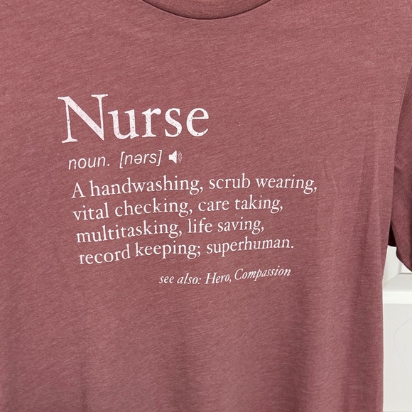 Nurse Definition Graphic Tee in mauve - Picture 5 of 5